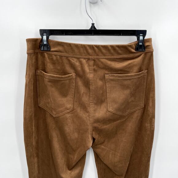 Max Studios NWT Soft Faux Suede Pull On Khaki Jegging Stretch Vicuna Pants / M - Picture 6 of 10